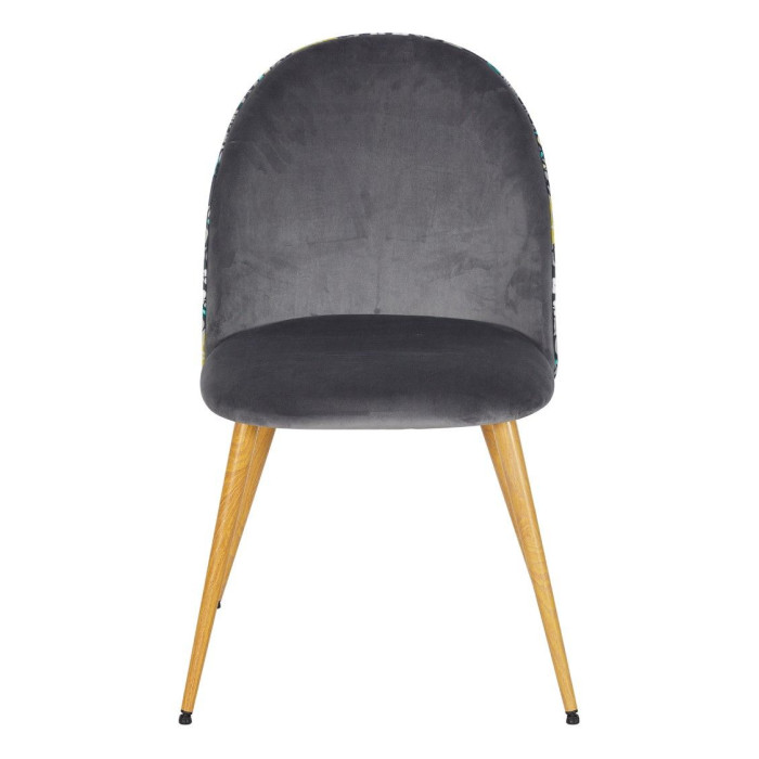 Pack 4 sillas comedor RITA, terciopelo y detalle floral