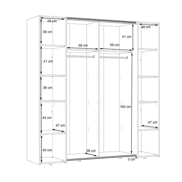 Armario ropero extra grande ARAGON
