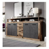 Mueble aparador LUANA 4 puertas 4 cajones