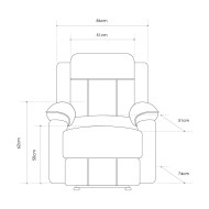 Sillón Relax Reclinable REIMON, apertura por palanca