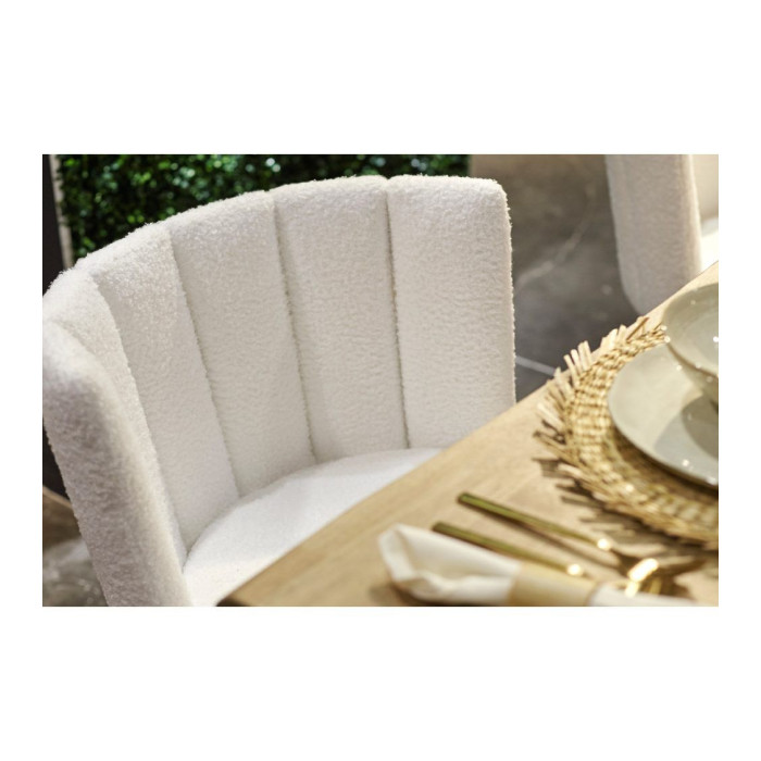 Pack de 4 sillas de comedor de borreguito NERTA