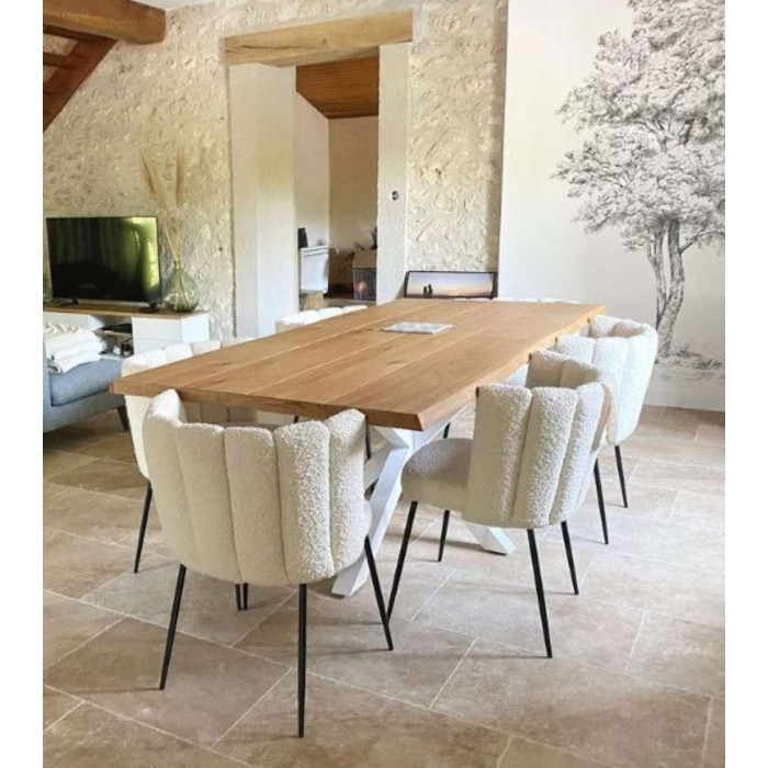 Pack de 4 sillas de comedor de borreguito NERTA