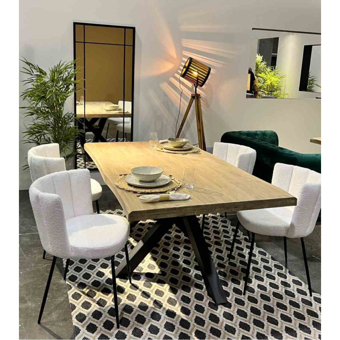 Pack de 4 sillas de comedor de borreguito NERTA