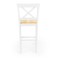 Taburete alto de cocina blanco JUSTIN – Pack 2