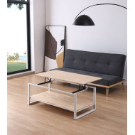 Mesa centro elevable estilo industrial JARED
