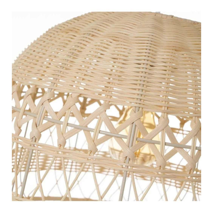 Lámpara de techo BIANCA, blanca de ratán | Cambia Tus Muebles