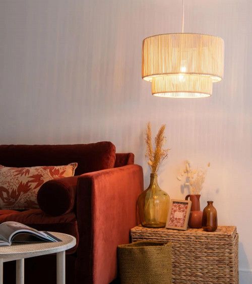 Lámpara de techo TEVA, diseño ratán | Cambia Tus Muebles