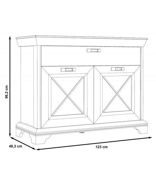Aparador KAREN 2 puertas 1 cajón