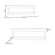 Estante de pared KAREN rústico moderno