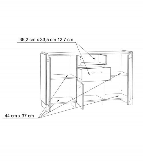 Mueble aparador estilo industrial FRANK