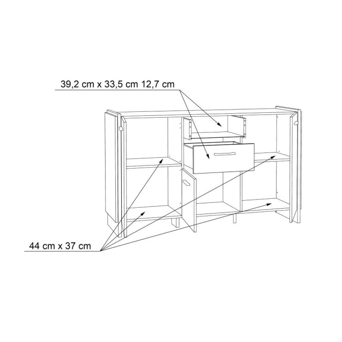 Mueble aparador estilo industrial FRANK