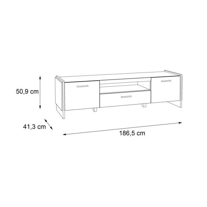 Mueble de TV de estilo industrial FRANK