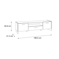 Mueble de TV de estilo industrial FRANK