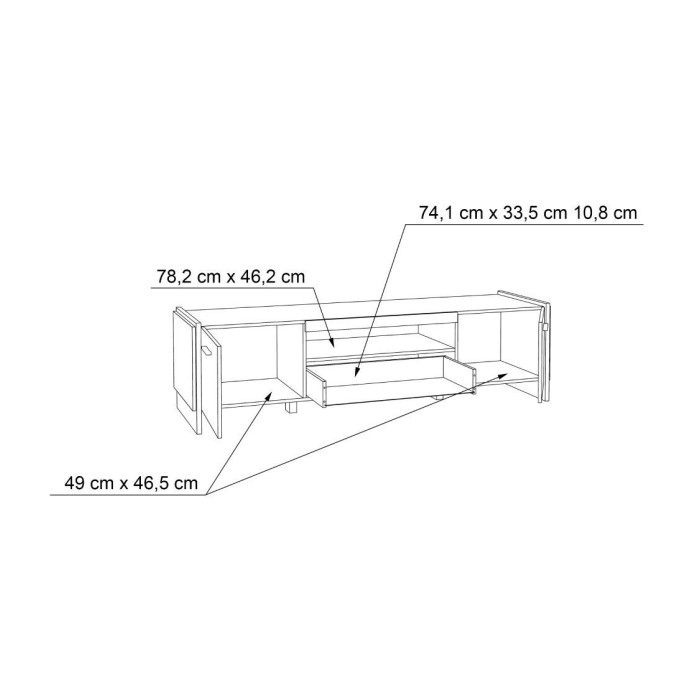 Mueble de TV de estilo industrial FRANK