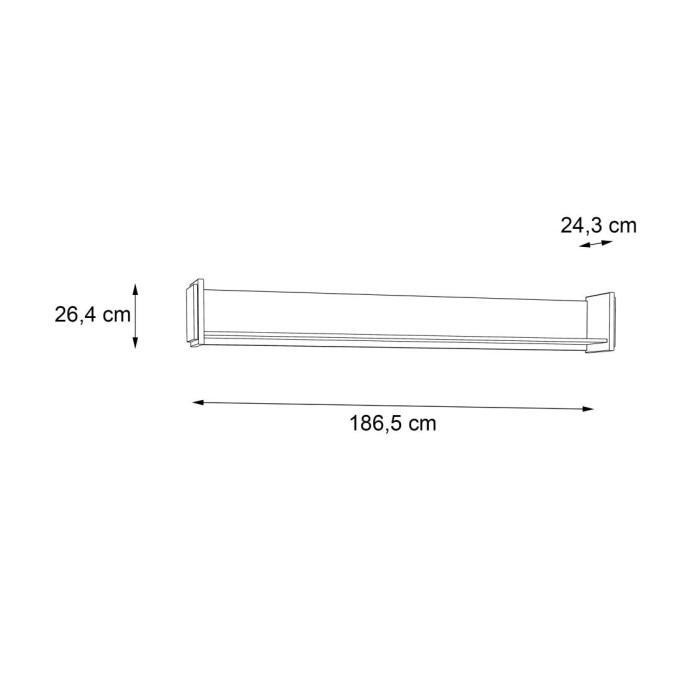 Estante de pared estilo industrial FRANK