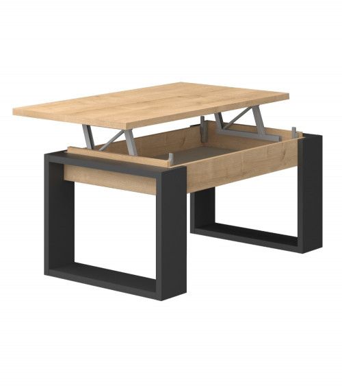 Mesa centro elevable RUBI estilo industrial | Cambia Tus Muebles