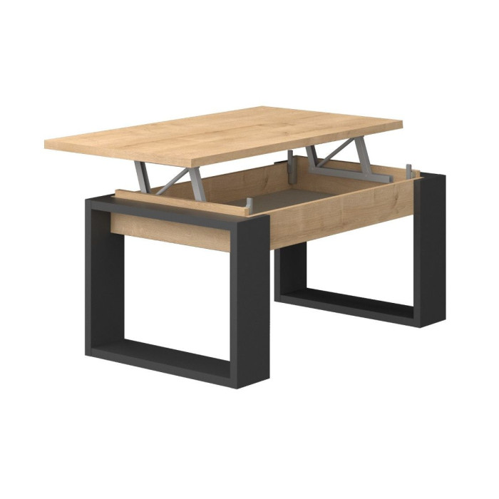 Mesa centro elevable RUBI estilo industrial | Cambia Tus Muebles