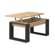 Mesa centro elevable RUBI estilo industrial | Cambia Tus Muebles