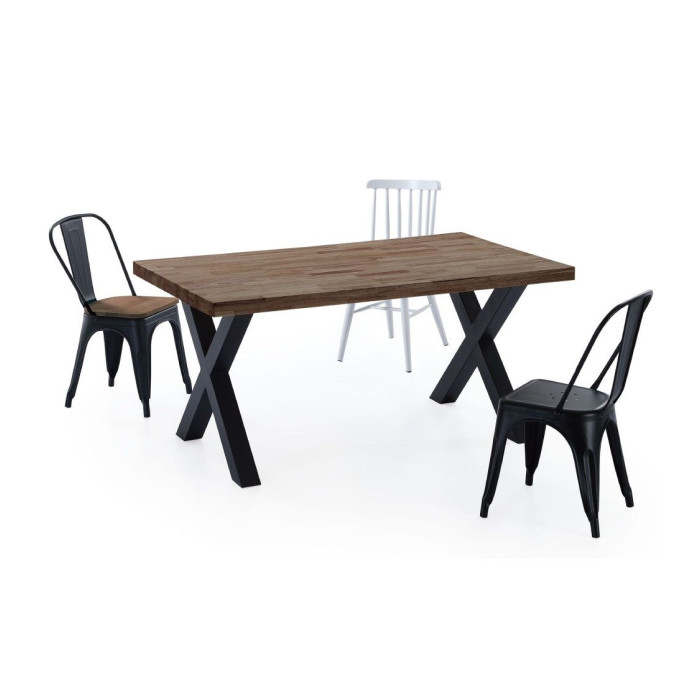 Mesa de comedor industrial DAREK pata X