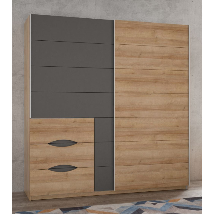 Armario 200 puertas correderas + cajonera SATURN | Cambia Tus Muebles