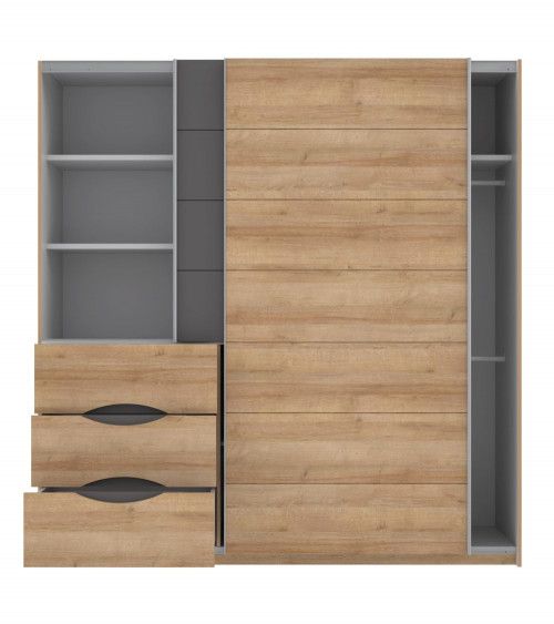 Armario 200 puertas correderas + cajonera SATURN | Cambia Tus Muebles