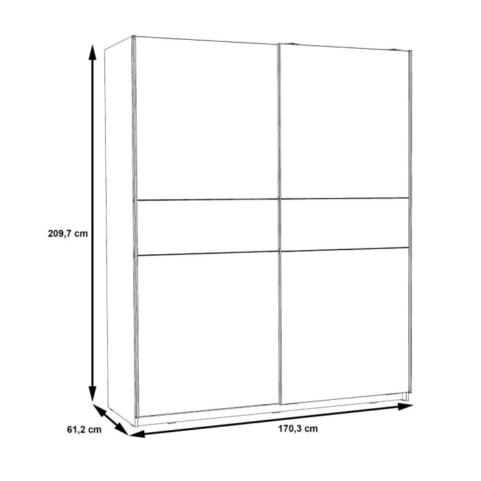 Armario puertas correderas Winter (170 cm ancho)