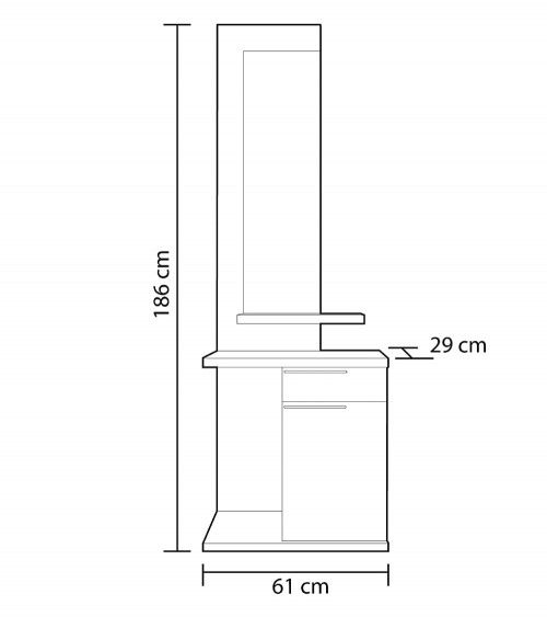 Mueble recibidor con espejo KENY