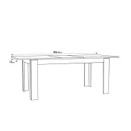 Mesa de comedor extensible YUKON