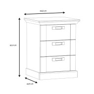 Mesita de noche 3 cajones KAREN