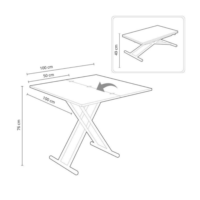 Mesa de centro elevable y extensible FRENZY