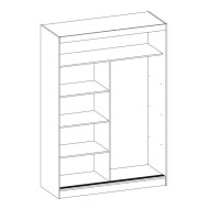 Armario 2 puertas correderas 150 cm JANGO