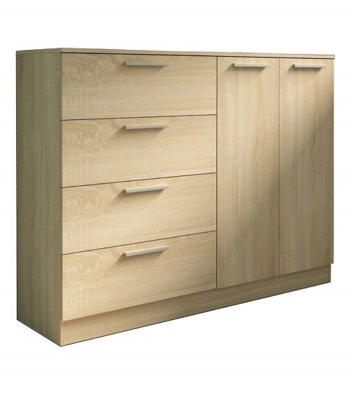 Cómoda 4 cajones 2 puertas CUBE