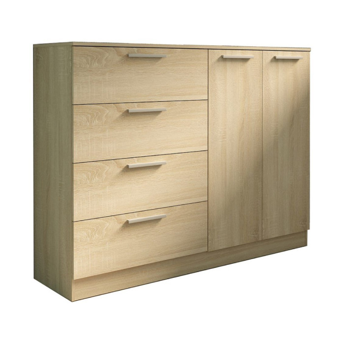 Cómoda 4 cajones 2 puertas CUBE