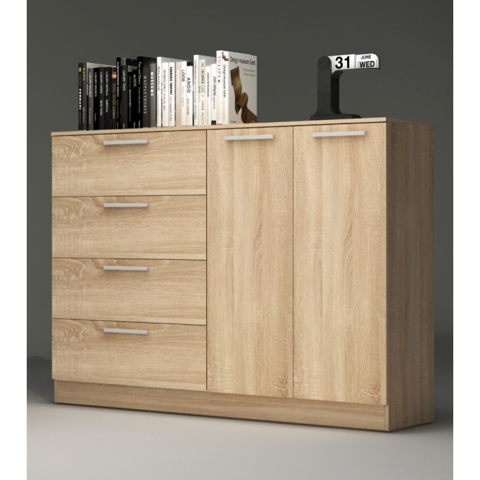 Cómoda 4 cajones 2 puertas CUBE