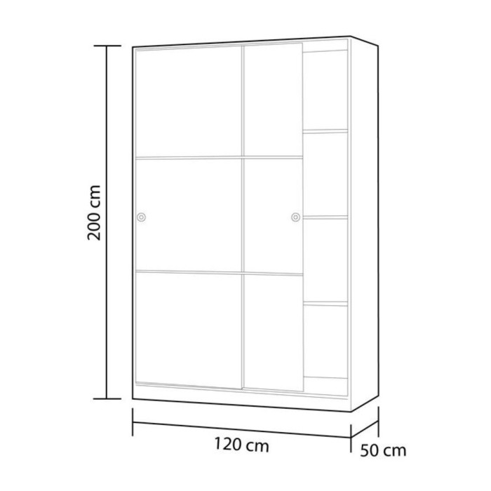Armario 120 cm puerta corredera AKOS