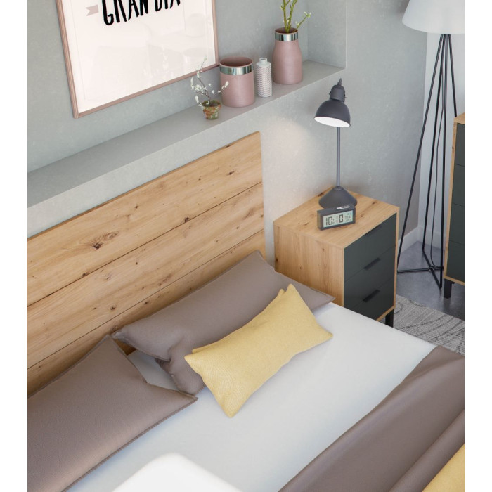 Cabecero 160 cm + 2 mesitas noche ELDA