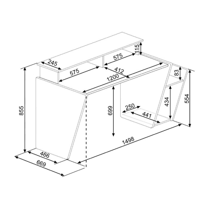 Mesa escritorio gaming profesional TOUMA