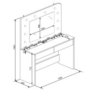 Mueble tocador con espejo HOLLY