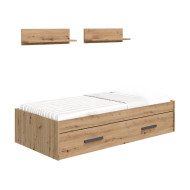 Cama nido juvenil + 2 estantes ELDA