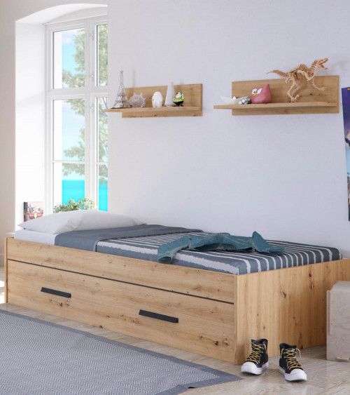 Cama nido juvenil + 2 estantes ELDA