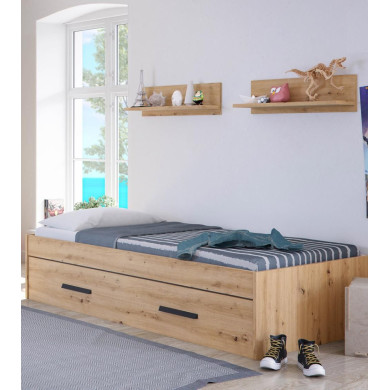 Cama nido juvenil + 2 estantes ELDA