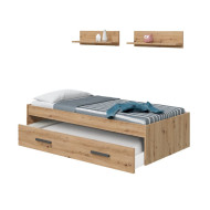 Cama nido juvenil + 2 estantes ELDA