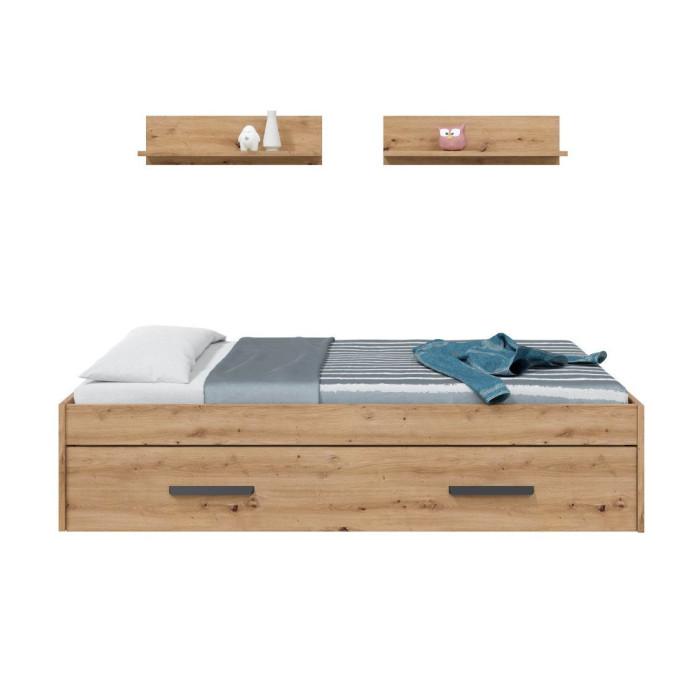 Cama nido juvenil + 2 estantes ELDA