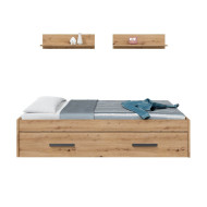 Cama nido juvenil + 2 estantes ELDA