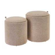 Pack 2 puffs decorativos con arcón ANIA | Cambia Tus Muebles