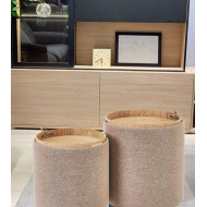 Pack 2 puffs decorativos con arcón ANIA | Cambia Tus Muebles