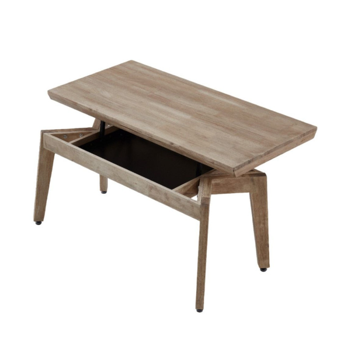 Mesa centro elevable de madera GALIA
