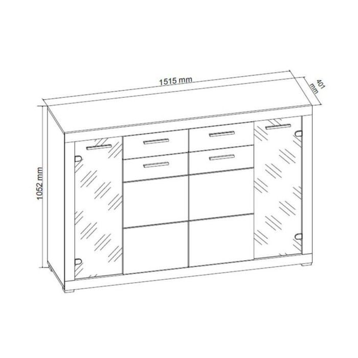 Mueble aparador ELIJAH en Roble | Don Tresillo