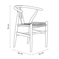 Silla madera diseño envolvente SALMA – Pack 2