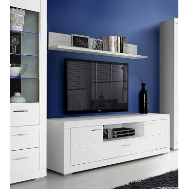 Estante de pared blanco SNOW, de 180 cm de ancho | Cambia Tus Muebles